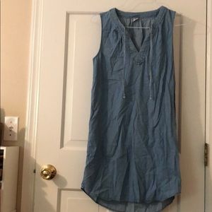 Chambray shift dress